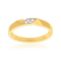 Bague plaqué or 2 tons et ziconias