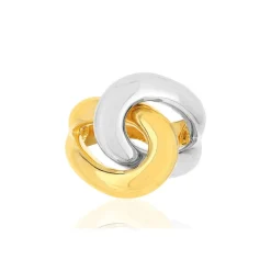 Bague plaqué or 2 tons volute
