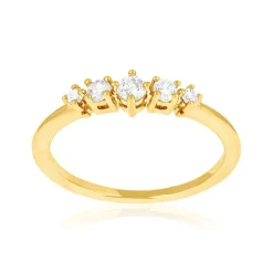 Bague plaqué or zirconias