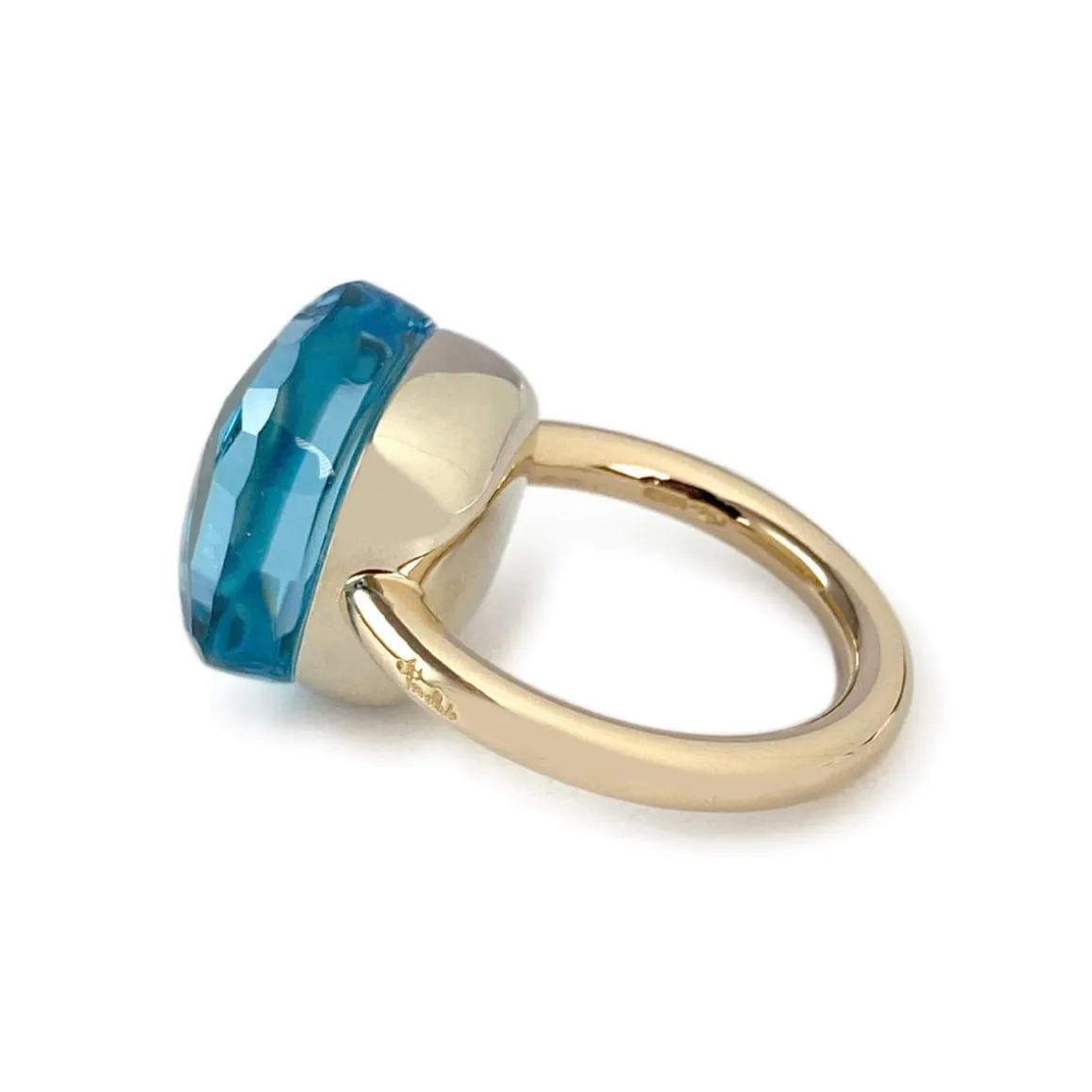 Bague Pomellato d'occasion or 750 rose topaze
