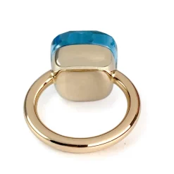 Bague Pomellato d'occasion or 750 rose topaze