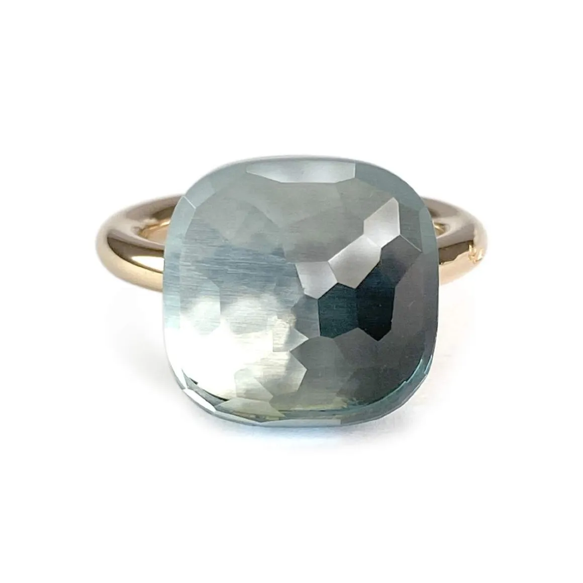 Bague Pomellato d'occasion or 750 rose topaze