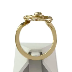 Bague PORCHET d'occasion or 750 jaune fleur diamant