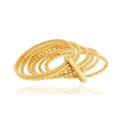 Bague semainier plaqué or