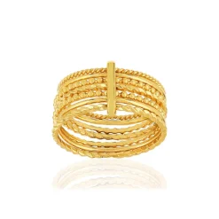 Bague semainier plaqué or