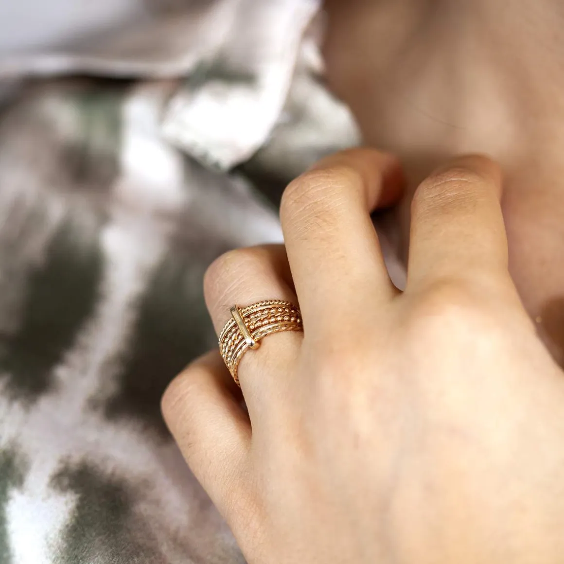 Bague semainier plaqué or