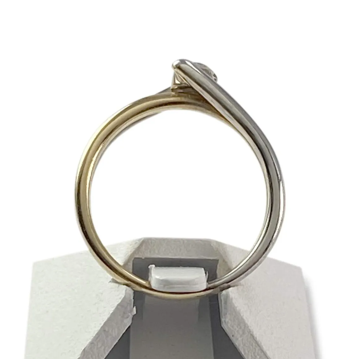 Bague solitaire d'occasion or 750 jaune 0.15 carat