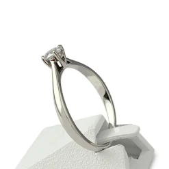 Bague solitaire d'occasion or 375 blanc diamant 0.25 carat