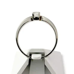 Bague solitaire d'occasion or 750 blanc diamant 0.20 carat