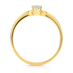 Bague solitaire or 750 diamant synthétique 0.15 carat