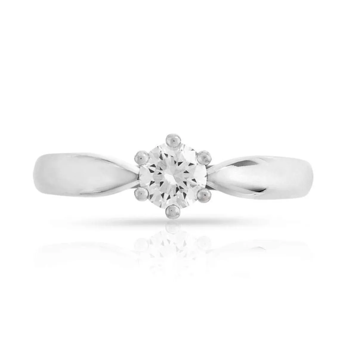 Bague solitaire platine 950 diamant 30/100e de carat