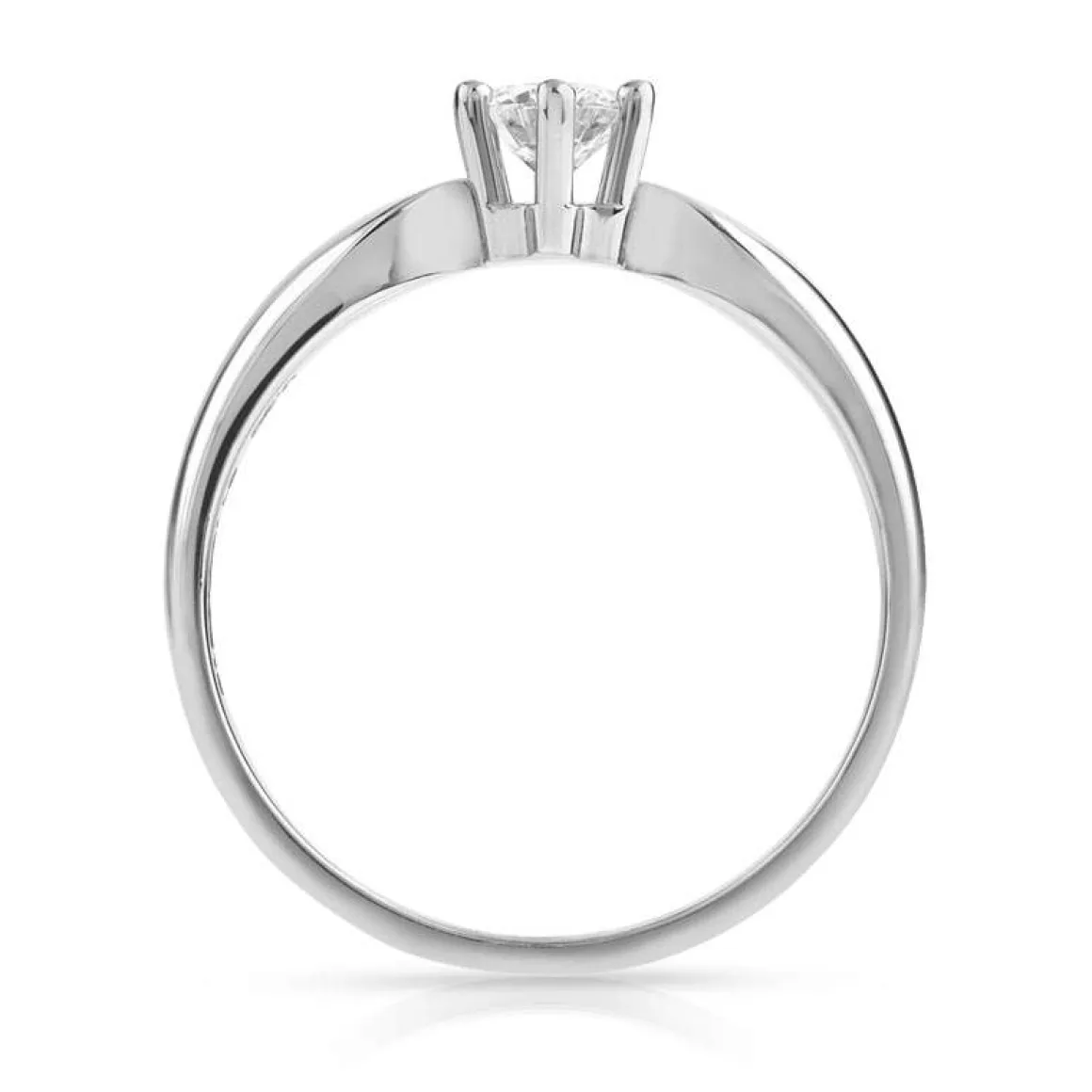 Bague solitaire platine 950 diamant 30/100e de carat