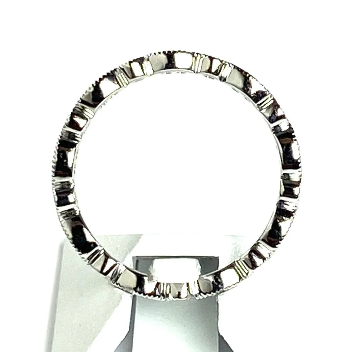Bague tour complet d'occasion or 750 blanc diamants