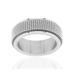 Bague tournante acier gris