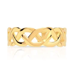 BAGUE tressée en or jaune 375