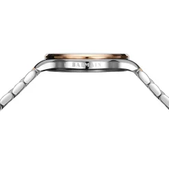 Balmain femme cadran nacre bracelet acier bicolore rose