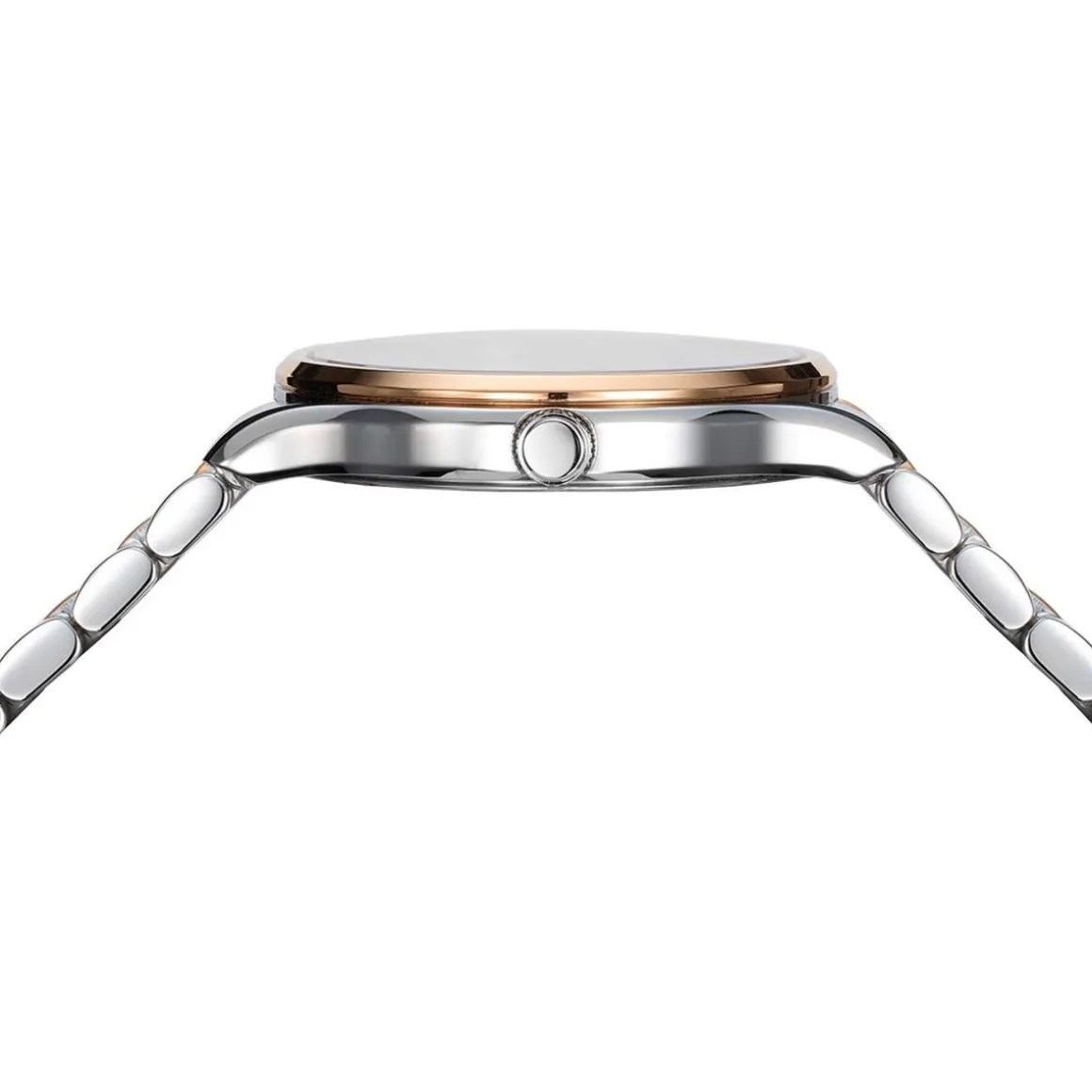 Balmain femme cadran nacre bracelet acier bicolore rose