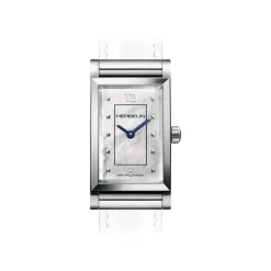 BOITIER MICHEL HERBELIN Antarès rectangle acier nacre