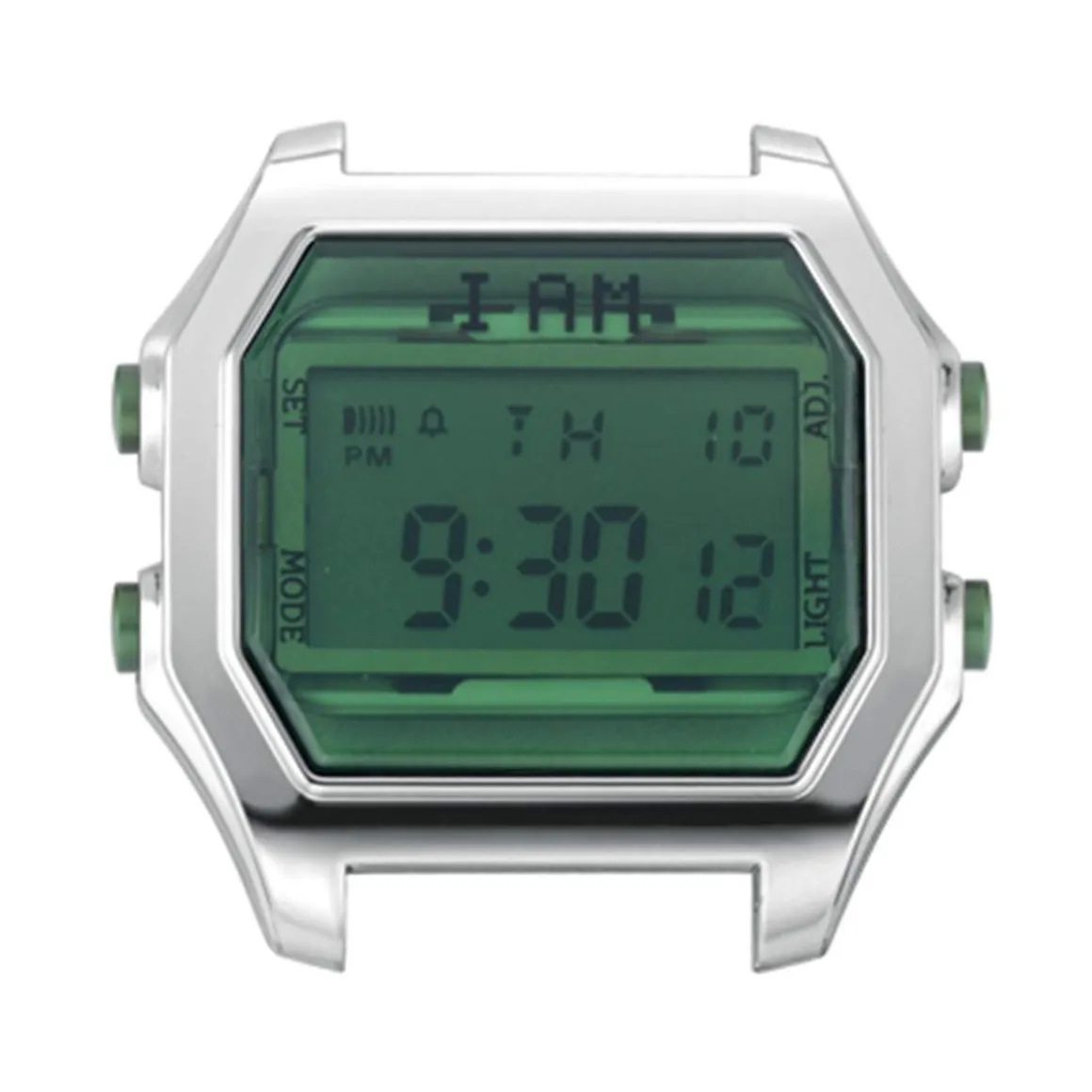 Boîte de montre IAM large polycarbonate argenté
