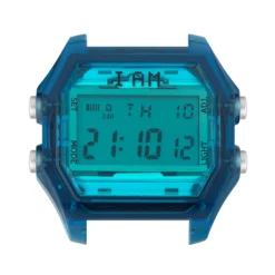 Boîte de montre IAM large polycarbonate bleu