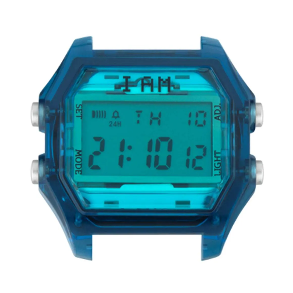 Boîte de montre IAM large polycarbonate bleu