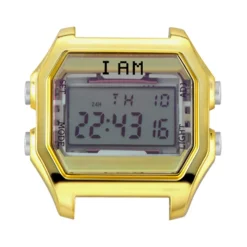 Boîte de montre IAM medium polycarbonate doré