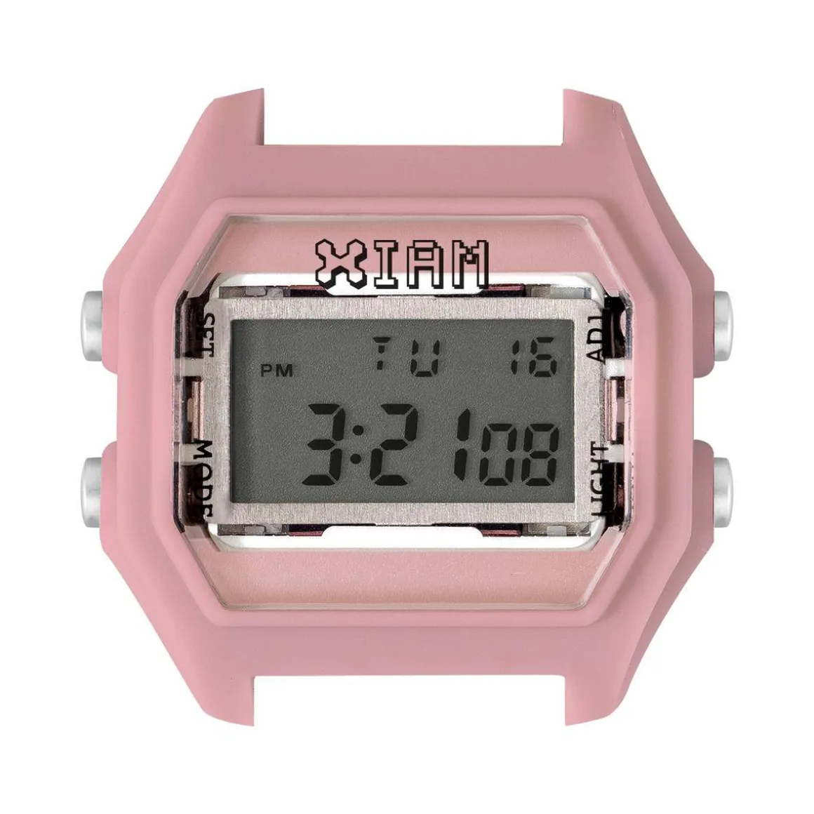 Boîte de montre IAM medium polycarbonate rose