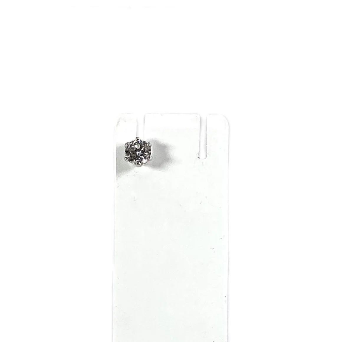 Boucle d'oreille d'occasion or 750 blanc diamant