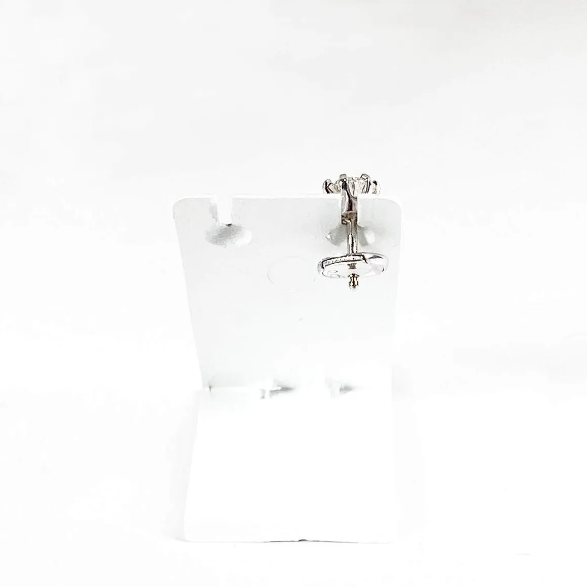 Boucle d'oreille d'occasion or 750 blanc diamant