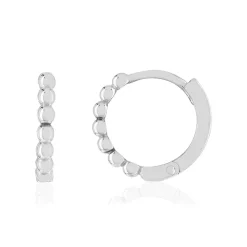 Boucles d'oreille or 375 blanc