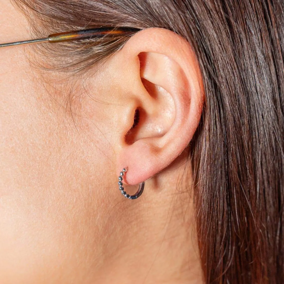 Boucles d'oreille or 375 blanc