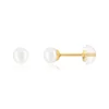 Boucles d'oreille or jaune 375, perles de culture de Chine