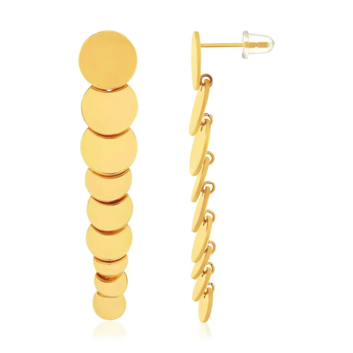 Boucles d'oreilles acier doré