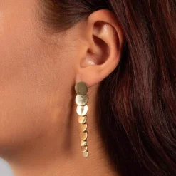 Boucles d'oreilles acier doré