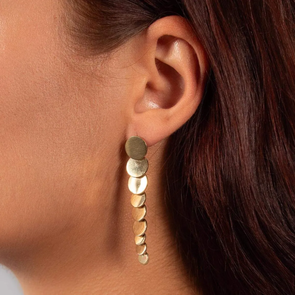 Boucles d'oreilles acier doré