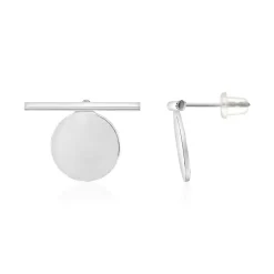 Boucles d'oreilles acier motif rond