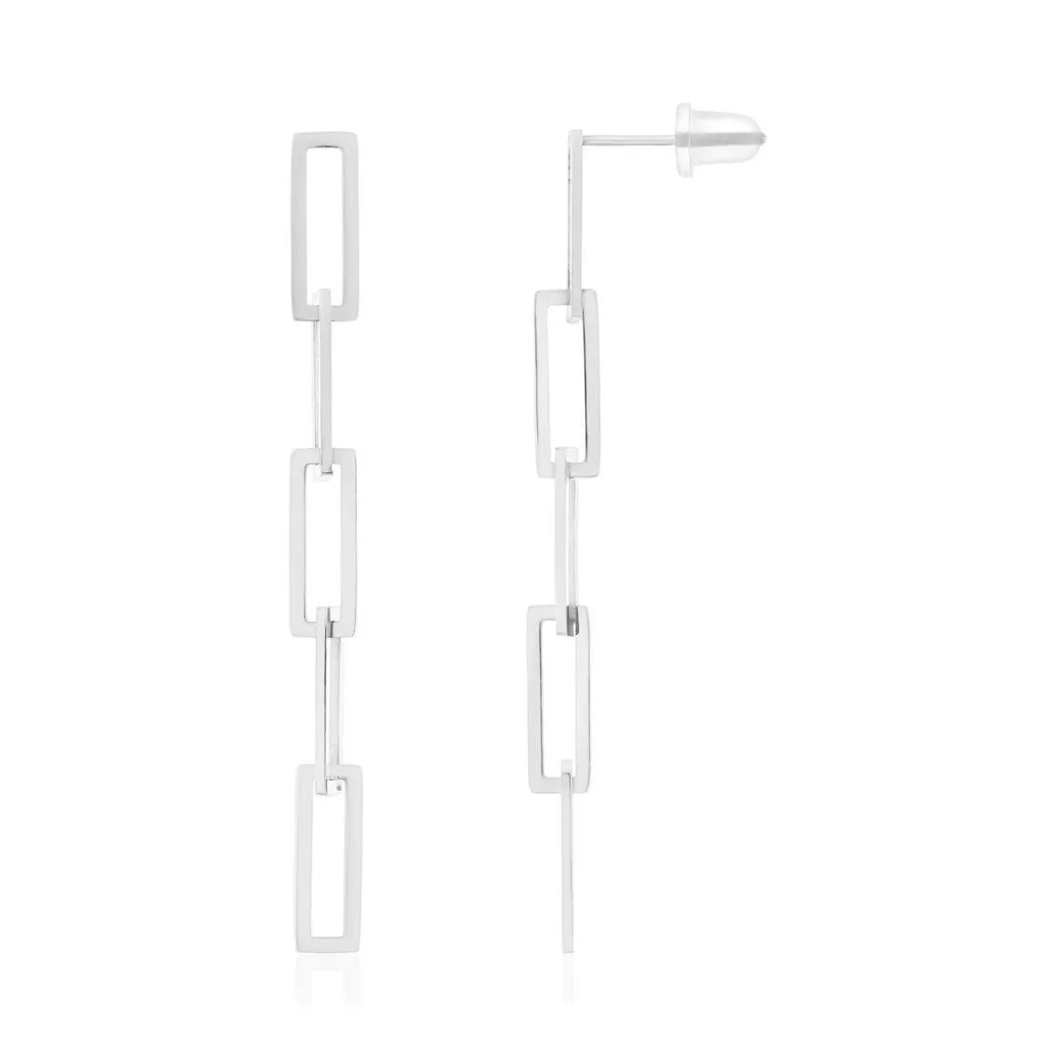 Boucles d'oreilles acier pendantes
