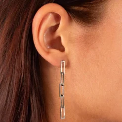 Boucles d'oreilles acier pendantes