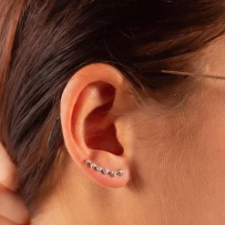 Boucles d'oreilles argent coeurs zirconias