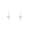 Boucles d'oreilles argent 925 dormeuses coeurs zirconias