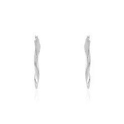 Boucles d'oreilles argent 925 effet ondulé 30 mm