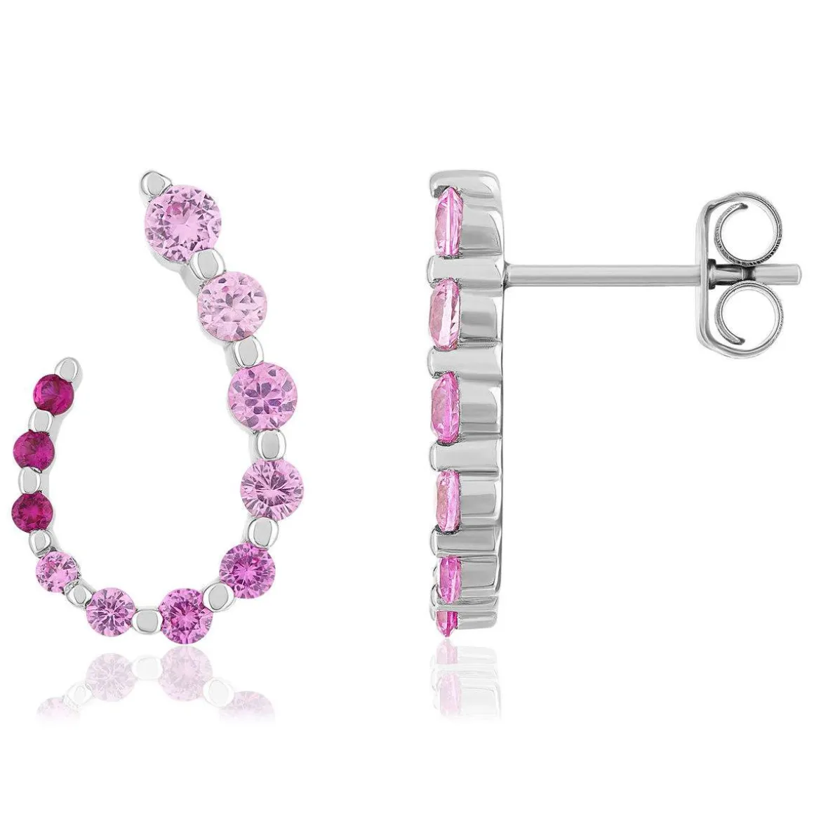 Boucles d'oreilles argent 925 et pierres synthétiques