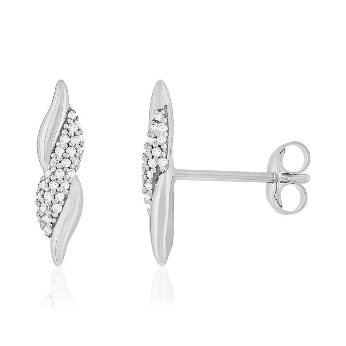 Boucles d'oreilles argent 925 et zirconias
