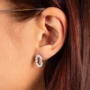 Boucles d'oreilles argent 925 et zirconias
