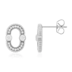 Boucles d'oreilles argent 925 et zirconias