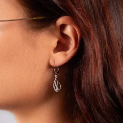 Boucles d'oreilles argent 925 et zirconias