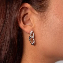 Boucles d'oreilles argent 925 et zirconias