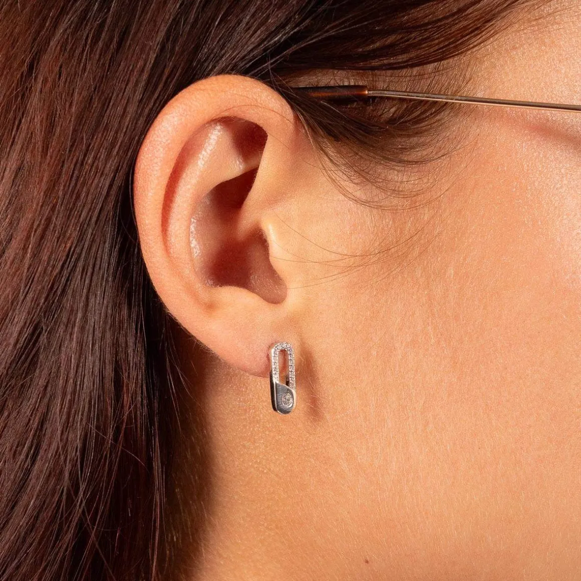 Boucles d'oreilles argent 925 et zirconias