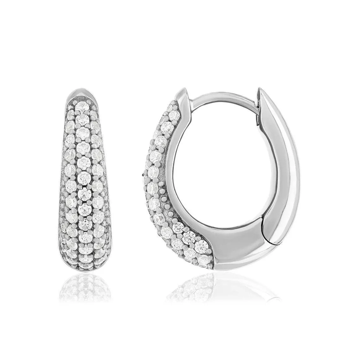 Boucles d'oreilles argent 925 et zirconias