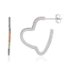 Boucles d'oreilles argent 925 et zirconias